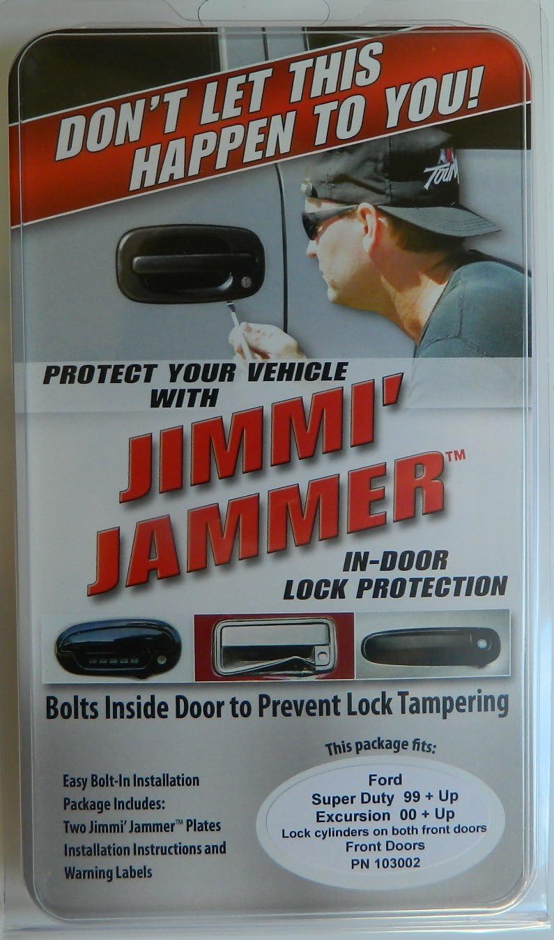 Jimmi Jammer In-Door Lock Protection Super Duty F250 F350 F450 99-16 / Excursion 00-05 Front Doors Lock Cylinder on each Front Door