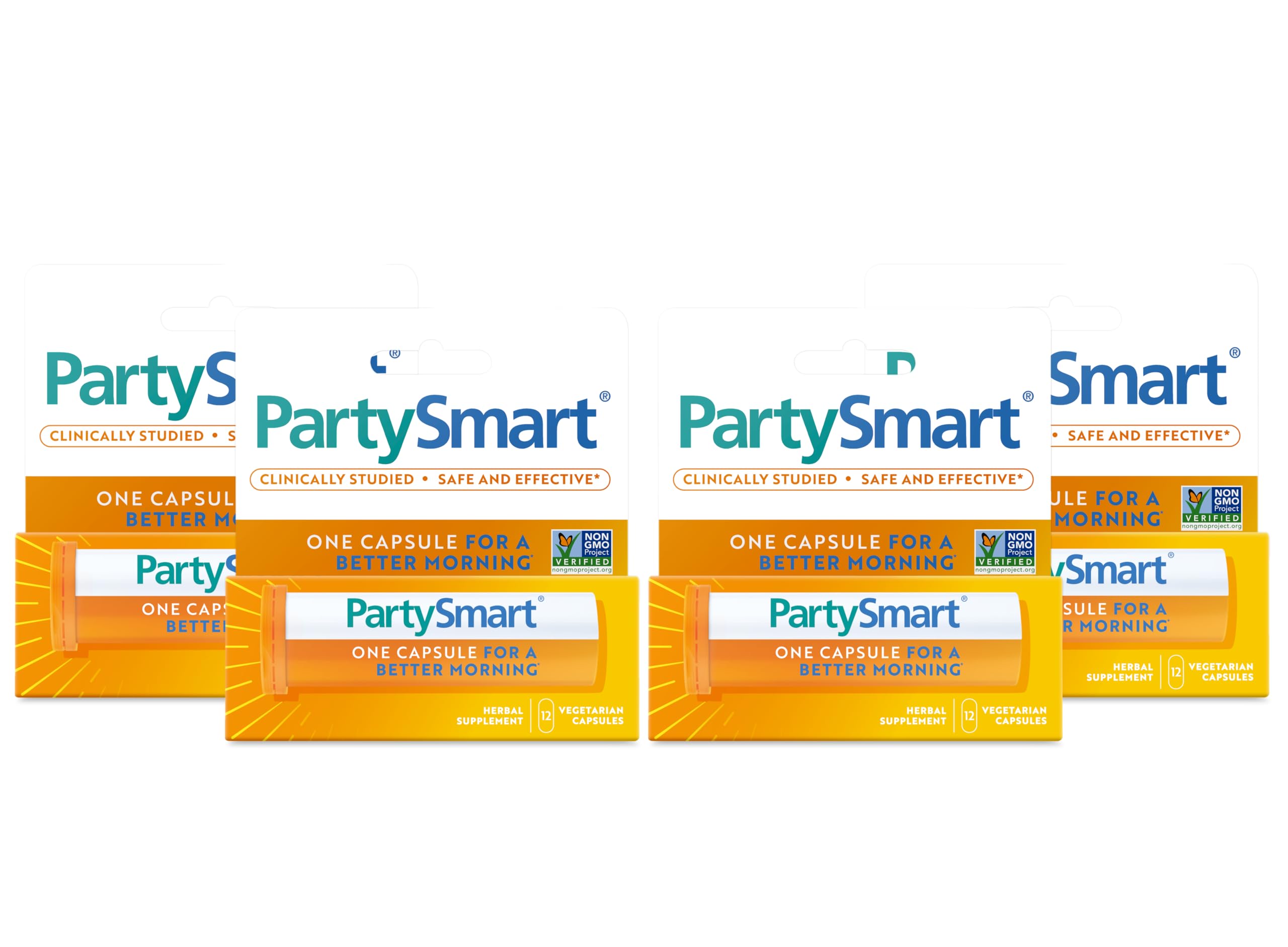 Himalaya PartySmart, Better Morning After Drinking,12 Capsule, 4 Pack 12 Count (Pack of 4) Capsule Tube
