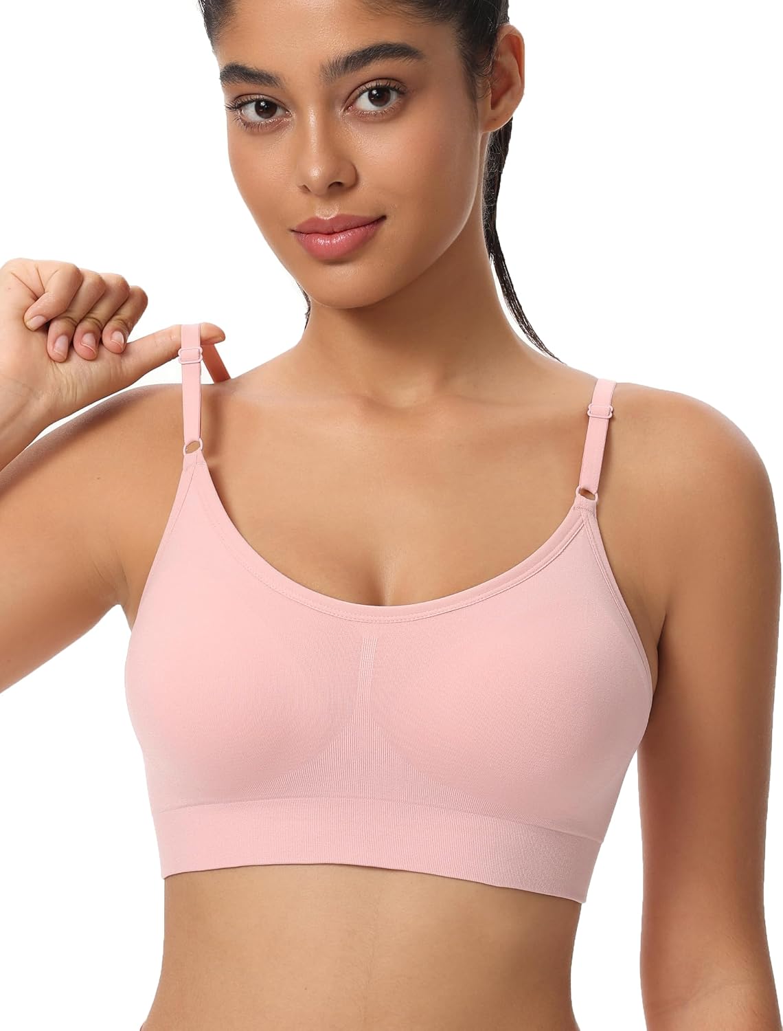 Seamless Push up Bras for Women, Sewn in Padded Wireless Bra, Supportive Back Smoothing Bralette T-Shirt Bra All Day Comfort