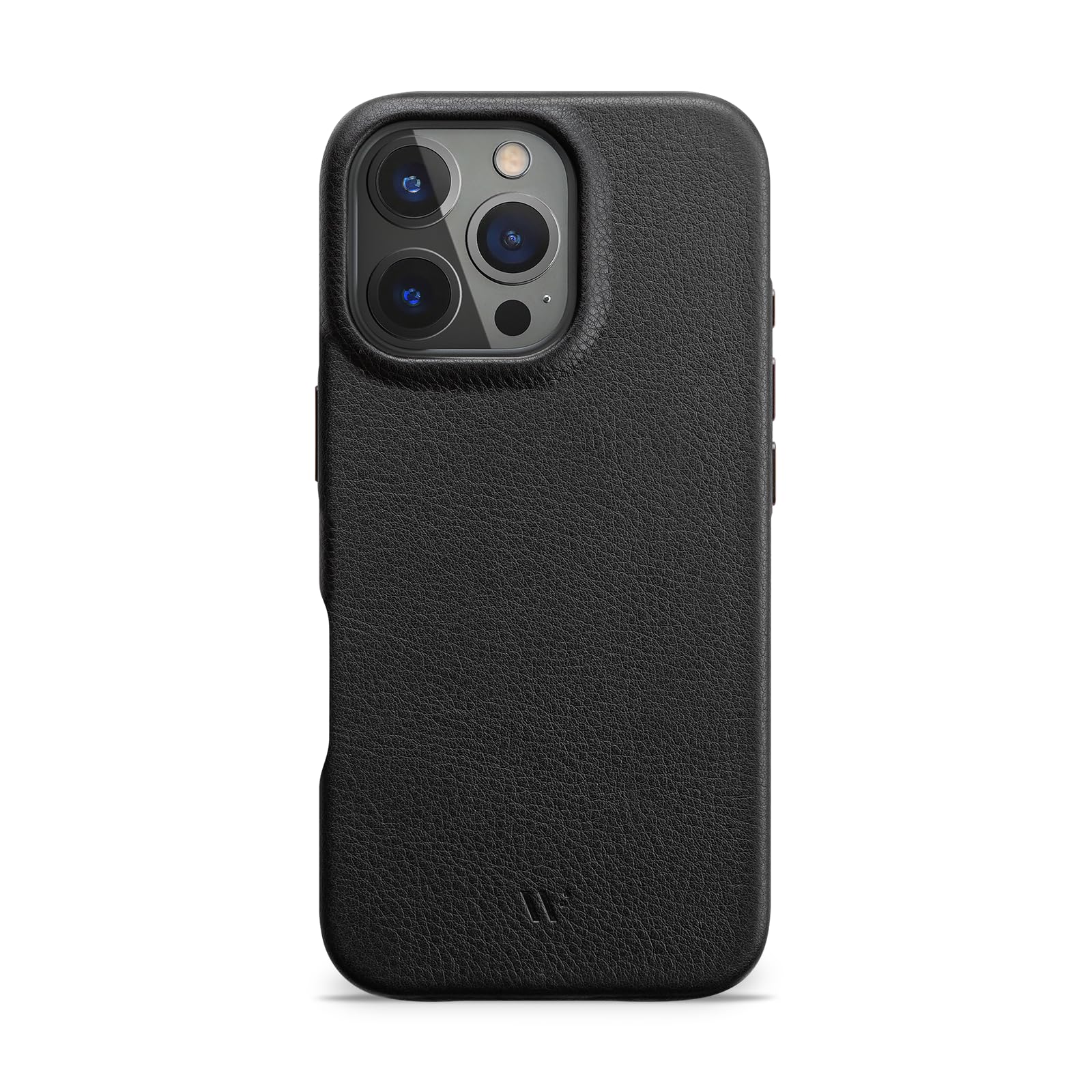 WIIUKA Custodia per iPhone 16 Pro Max, in pelle tedesca, ultra sottile, di alta qualità, colore: nero