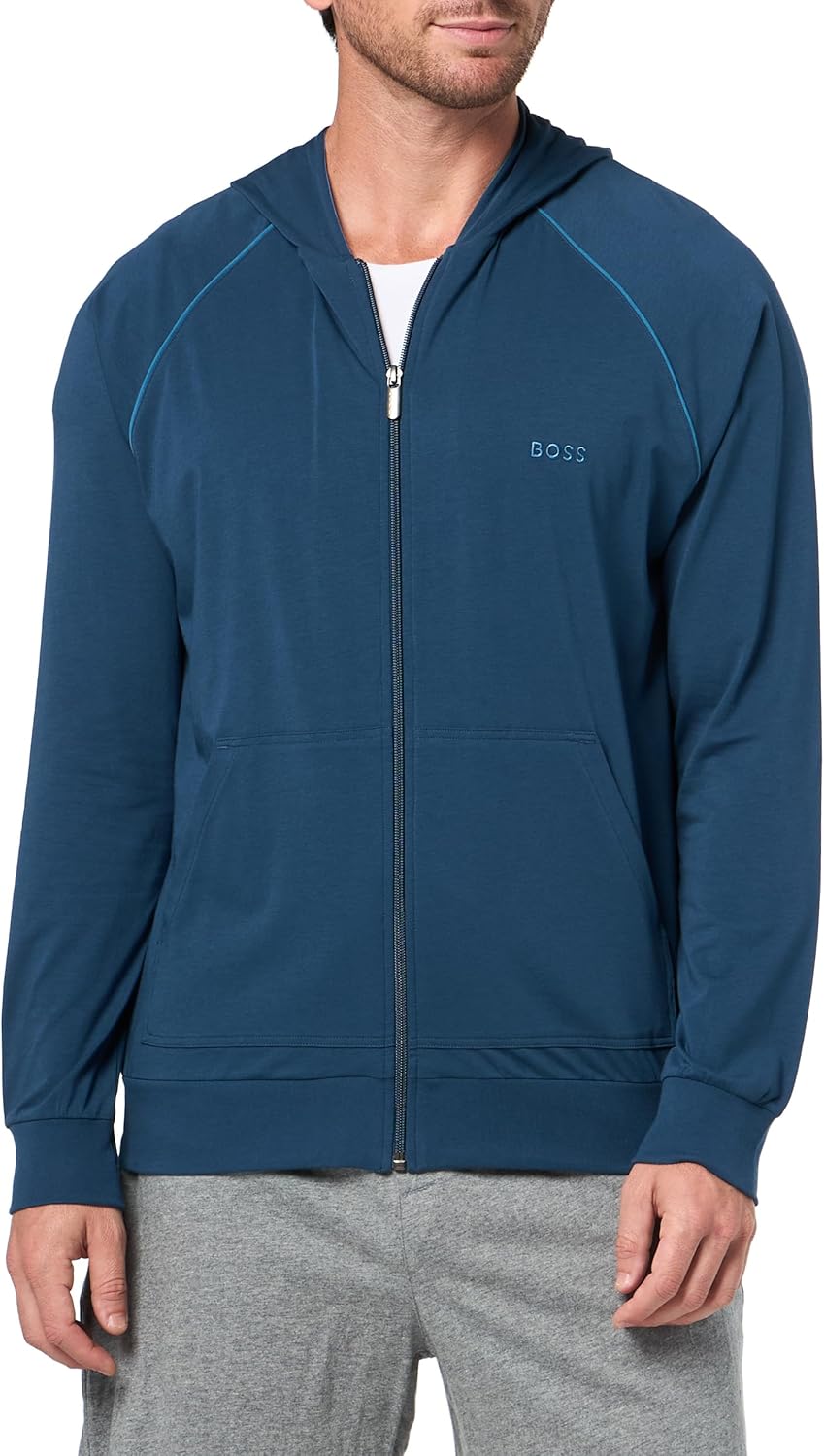 BOSS mens Mix&match Zip Up Hoodie