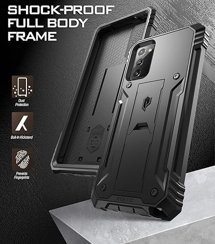 Miniatura 4 de Poetic Revolution Series - Funda para Samsung Galaxy Note 20, de cuerpo completo, resistente, de doble capa, a prueba de golpes, con soporte, sin