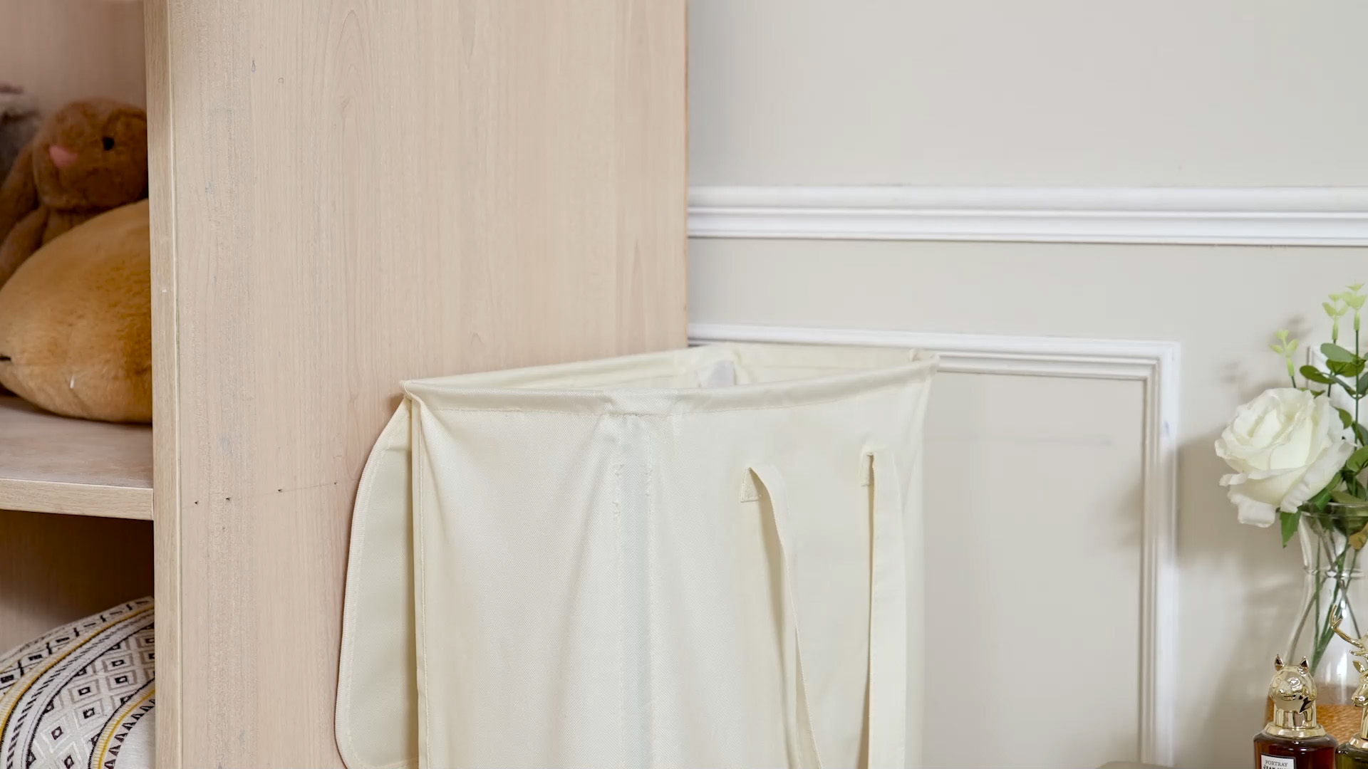 Lifewit 75L Slanke Wasmand Met Deksel - Inklapbare Smalle Kledingopberger Zwart