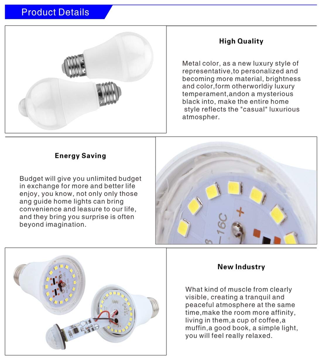 Omnidirectional Motion Sensor Light Bulbs Osram LED GLS 9W E27