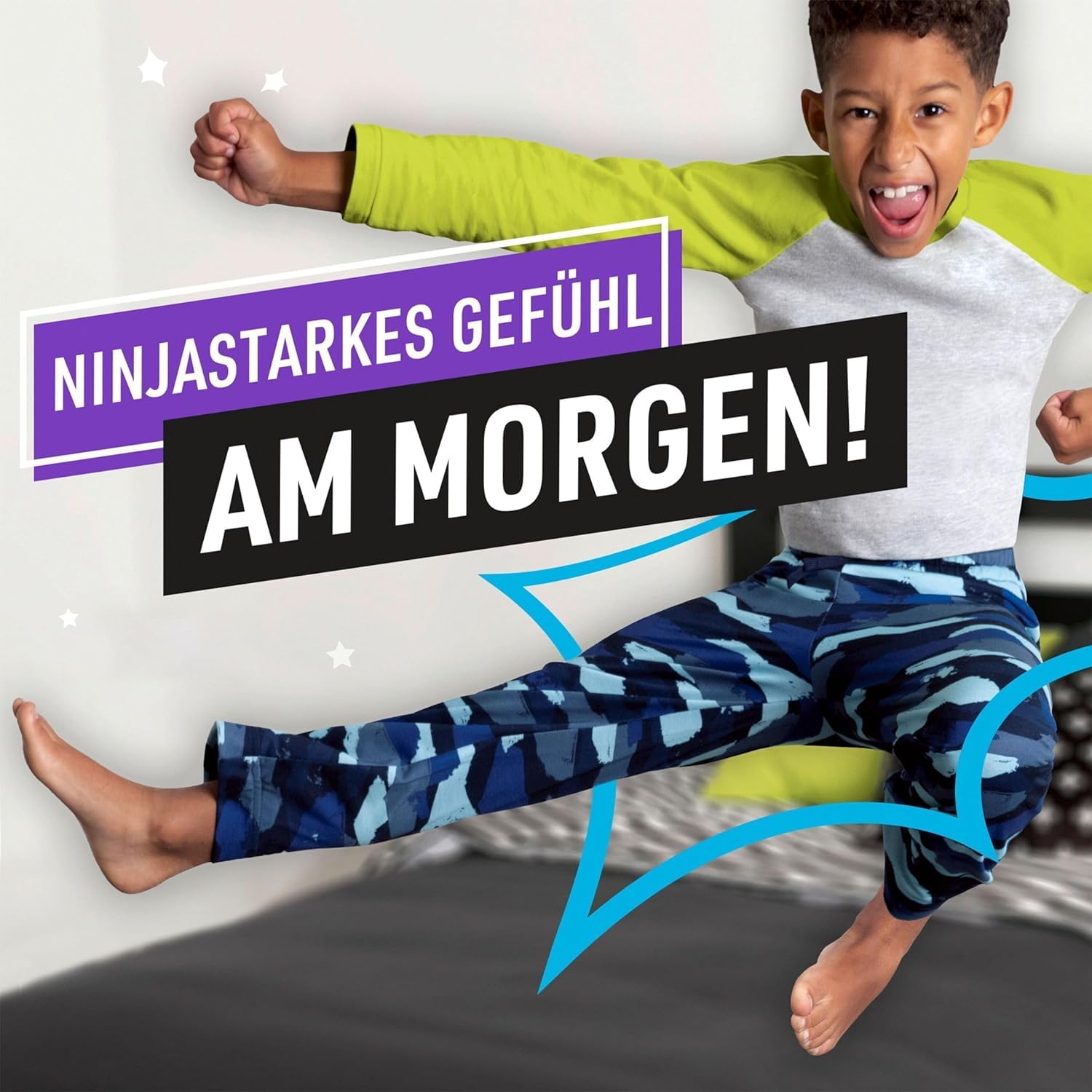 Ninjamas Pyjama Pants Herzen, 9 absorbierende Nachthöschen, 8 Jahre, 27kg-43kg, Auslaufschutz für die ganze Nacht