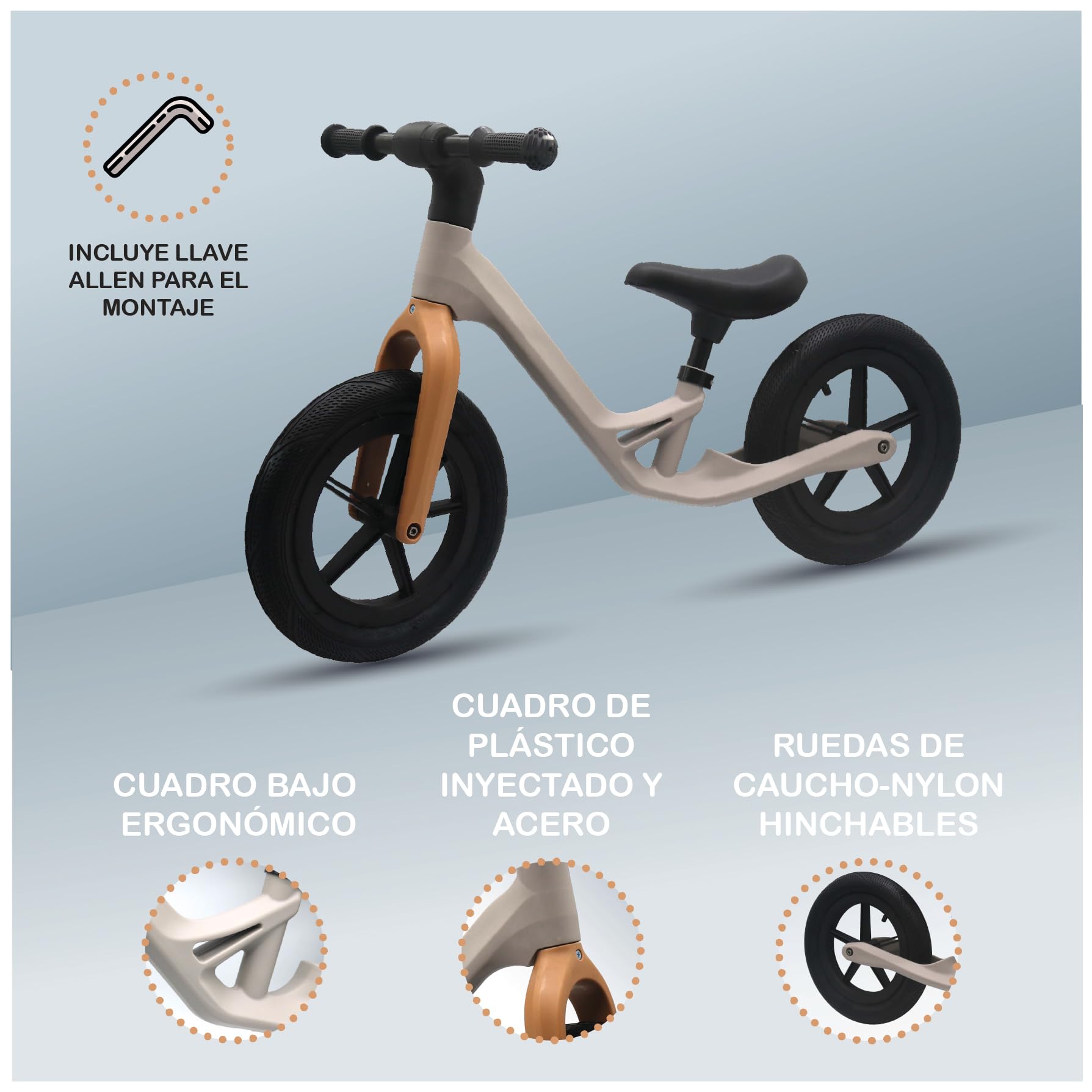 BUDDY BABY Superbike lekki rower biegowy z regulowanym siedziskiem, rower z 2 kołami, rower dla dzieci od 3 lat, do 35 kg i z ramą niską