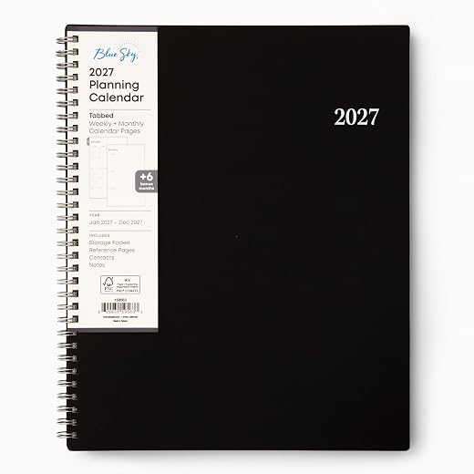 Blue Sky 2027 Weekly & Monthly Planner Calendar, 8.5"x11", Enterprise