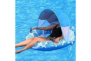 New Upgraded Pool Chair Float with Shade XL