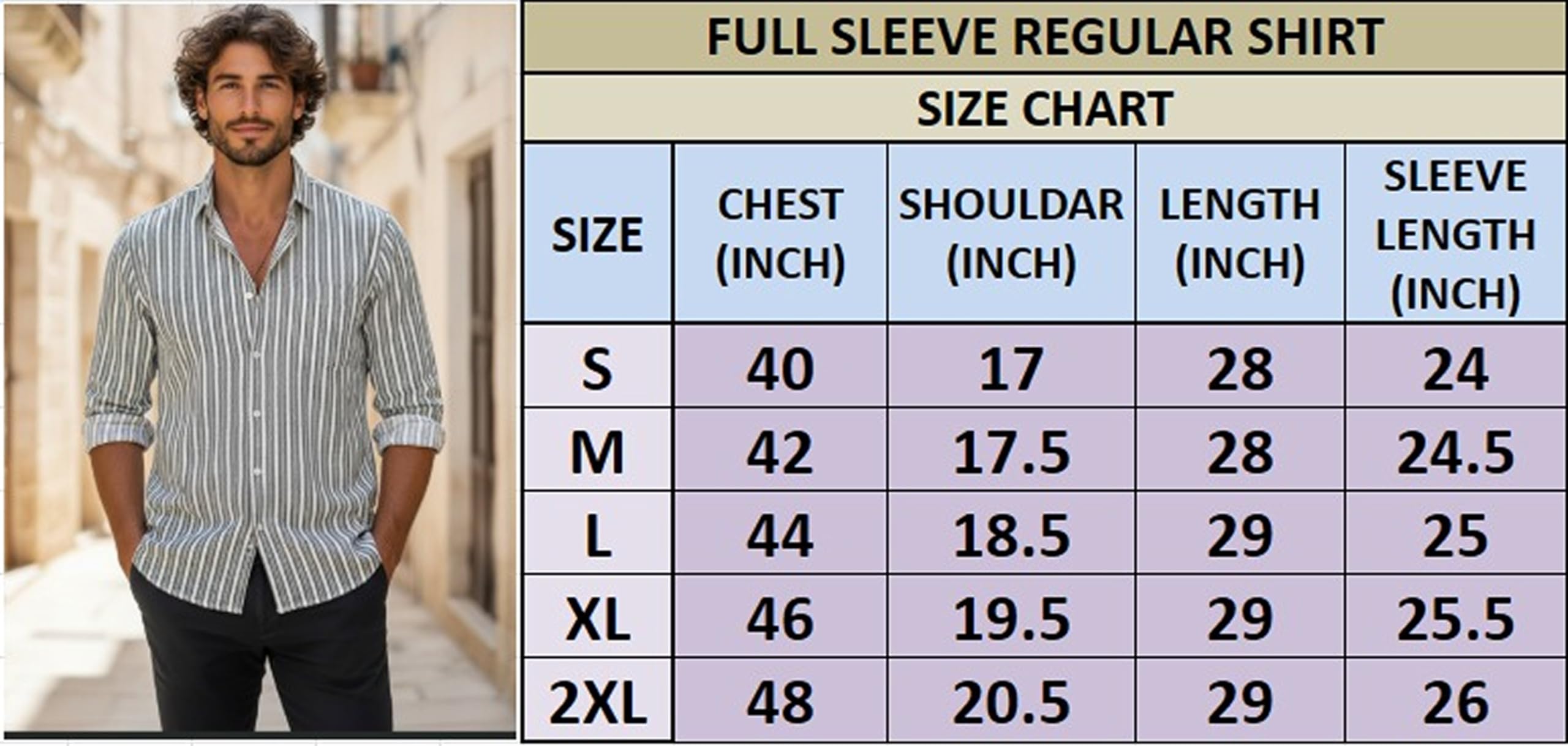 Lymio Camicia da uomo || Camicia da uomo a righe casual a maniche lunghe (Crazy-Full)