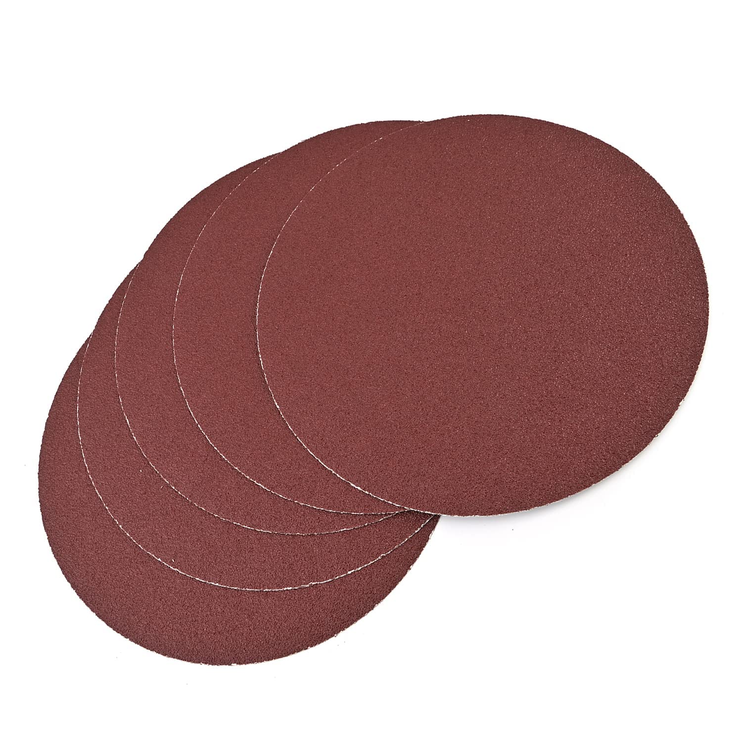 Heyiarbeit 5pcs 8" PSA Sanding Discs,40 Grits Self Stick Adhesive Back Aluminum Oxide Sandpaper