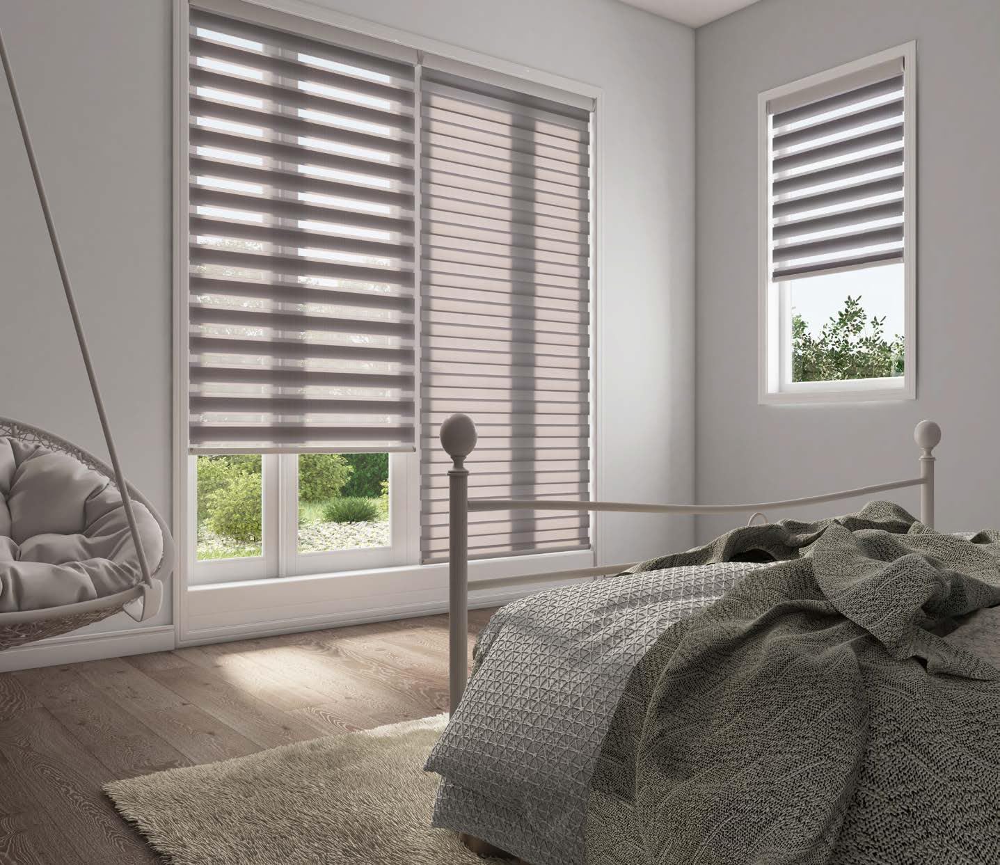 Lustrowin Custom Cordless Zebra Shades for Indoor Windows, Roller Shades with Dual Layer, Light Filtering Zebra Blinds for Living Room, Light Control for Day and Night, Reddish Brown