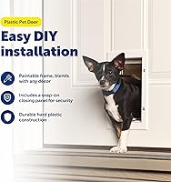 Vista 2 de Puerta para mascotas PetSafe plástico con solapa suave de color, Grande, L, Blanco