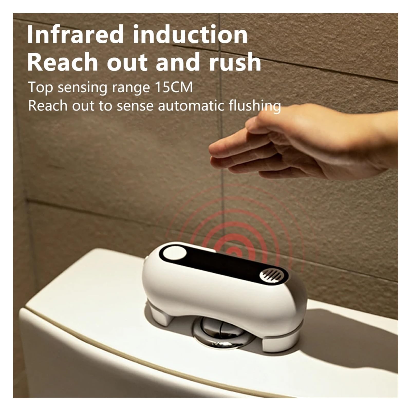 Fluxómetro manual para inodoro Botón De Descarga Automática For Inodoro Con Sensor Infrarrojo Y Sin Contacto Que Elimina El Olor