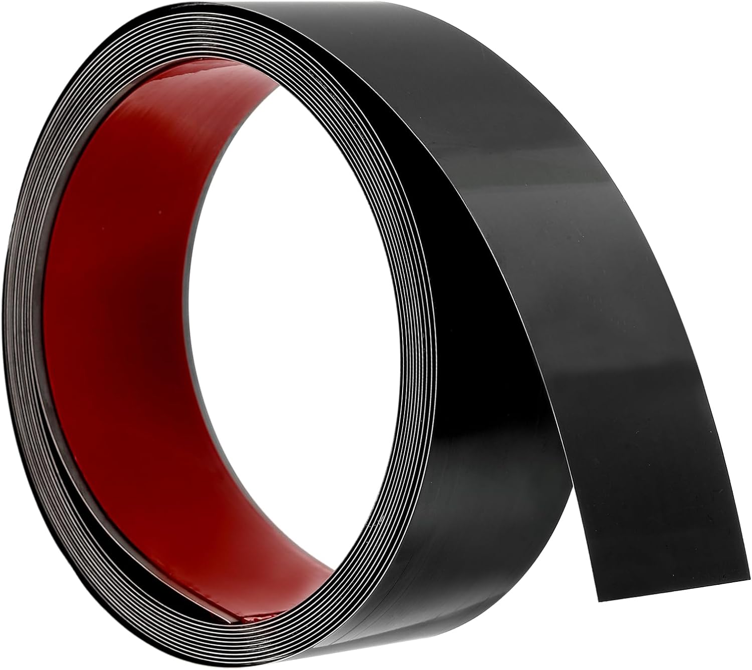 uxcell Wall Trim Molding, 16.4 ft x 1.97 in Stainless Steel Peel and Stick Self Adhesive Trim Metalized Mirror-Like Finish Strip Border Edge Frame Trim for Home DIY Decoration, Black