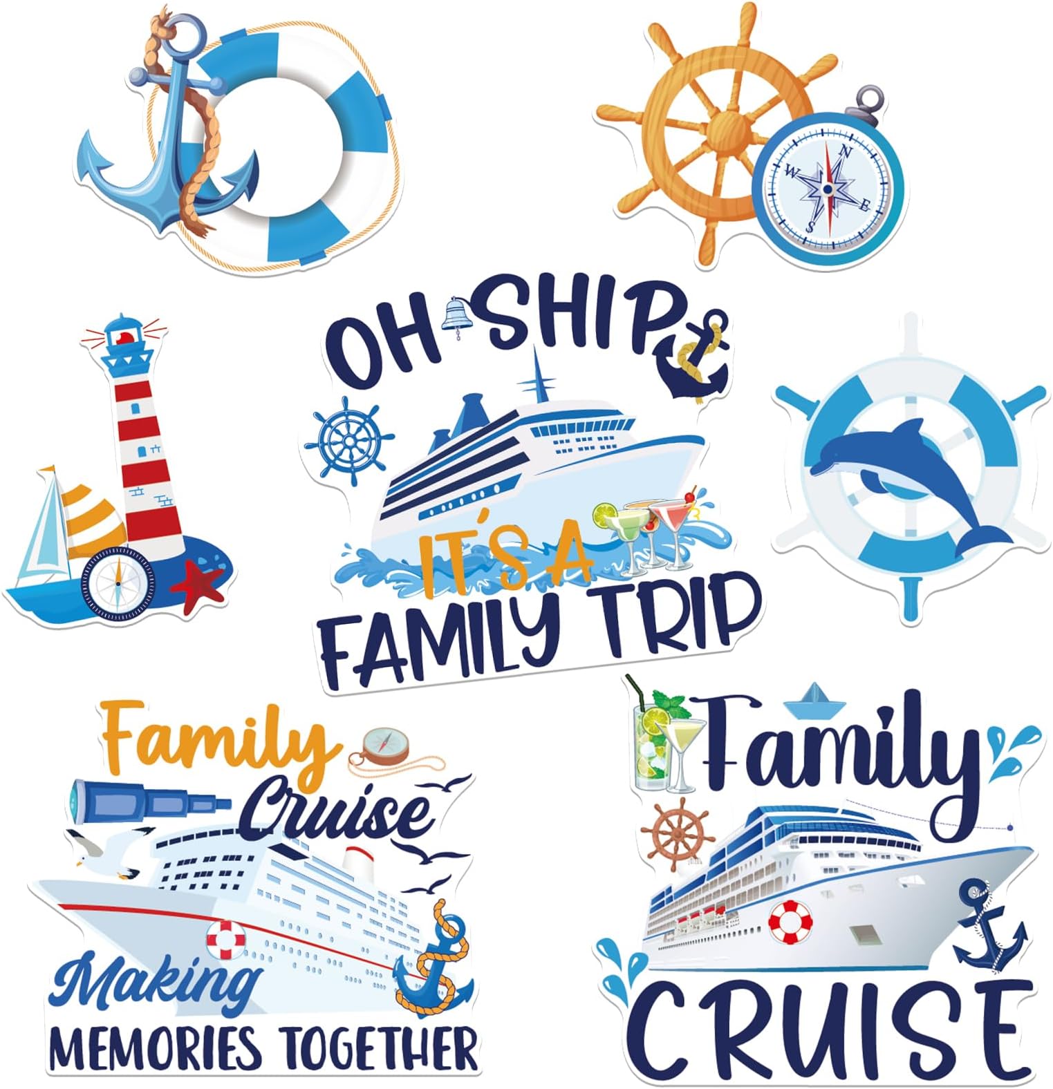 Lounsweer 24 Pcs Just Married Cruise Door Decorations