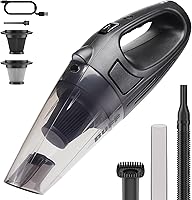 Vista 1 de BUFF Handheld Vacuum Cordless - Portable and Rechargeable Car Vacuum Cleaner with LED Flashlight, Crevice Tool, Brush, and Storage Case for Home