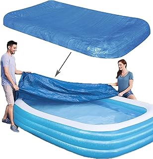 Inflatable Pool Cover,Swimming Pool Cover,Rectangular Pool Cover,Dust and Rainproof Home Pool Cover， Fits 120"x72"x22" (305 cm x183 cm)