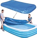 Rectangular Pool Cover,Inflatable Swimming Pool Cover, Pool Cover,Dust and Rainproof Home Pool Cover， Fits 120