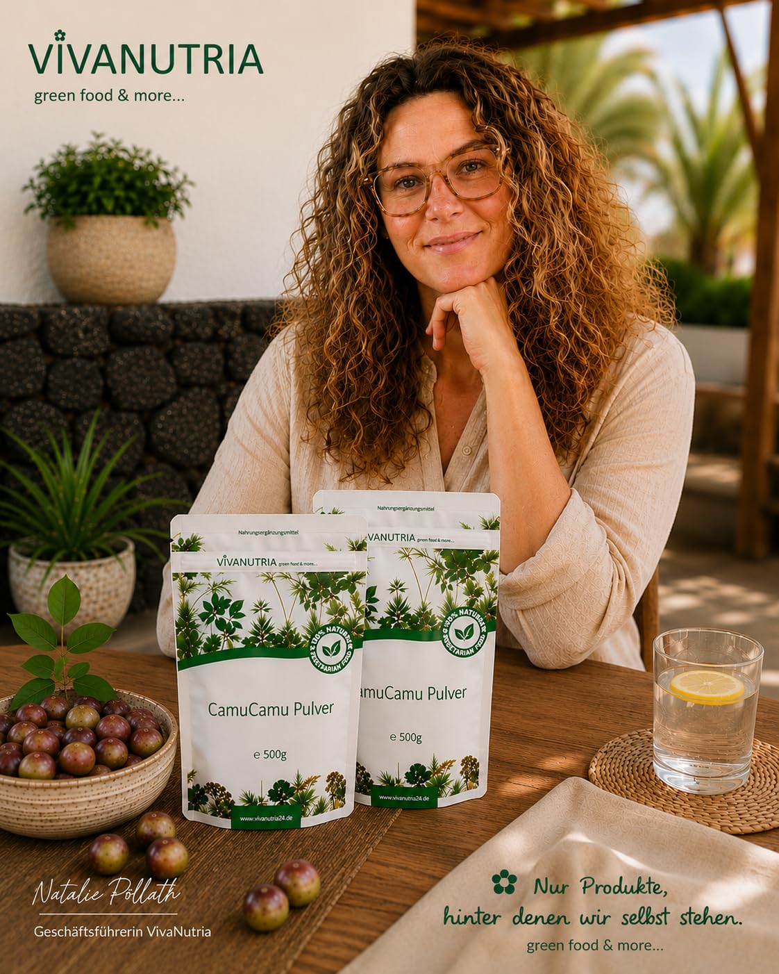 VivaNutria Camu Camu Pulver 1000g I Vitamin C Pulver I Camu-Camu Superfood Pulver für Smoothies, Shakes & Müslitopping I natürliches Vitamin C I Ascorbinsäure I Antioxidantien I vegan
