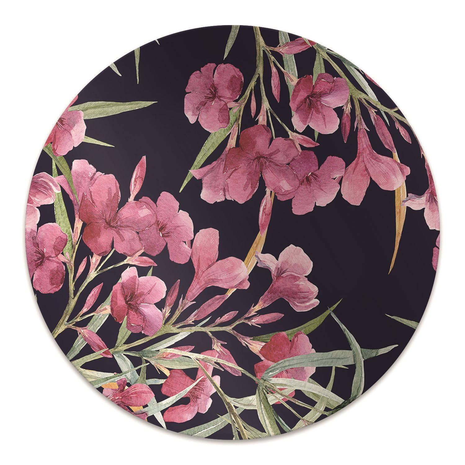 Tapis de sol antidérapant et imperméable en PVC fleurs aquarelle pour bureau