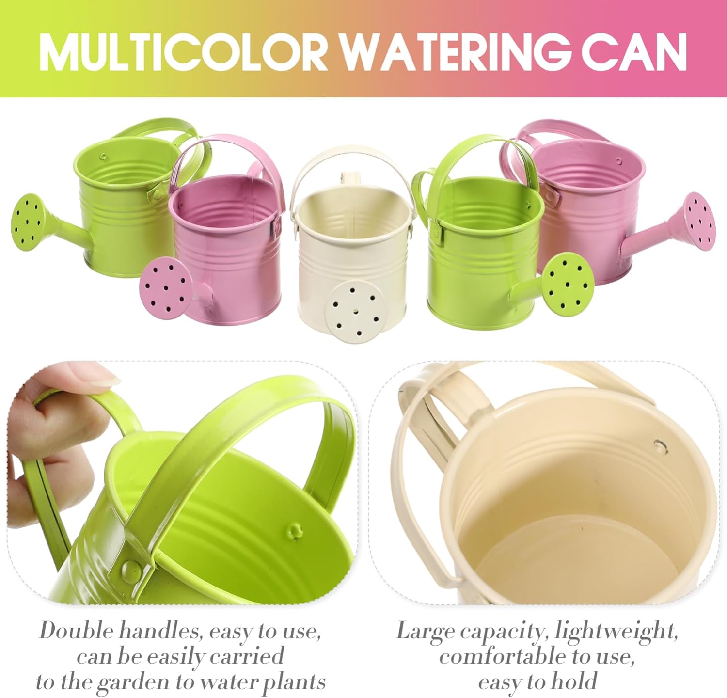 NOLITOY 5pcs Small Watering Can for Garden and Home Plants, Portable Sprinkling Kettle Watering Pot, 5.90 X 2.95 Inches, Random Color