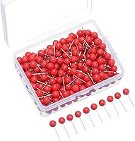 Vista 1 de Map Tacks Push Pins Small Size 300 Packs (Red, 1/5 Inch)