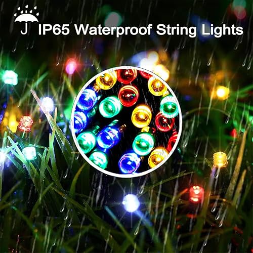 Miniatura 4 de Solar Christmas Lights Outdoor Waterproof, 400 LED 137 Ft 8 Modes Solar Christmas Lights with Remote, Solar String Lights for Garden, Wedding,