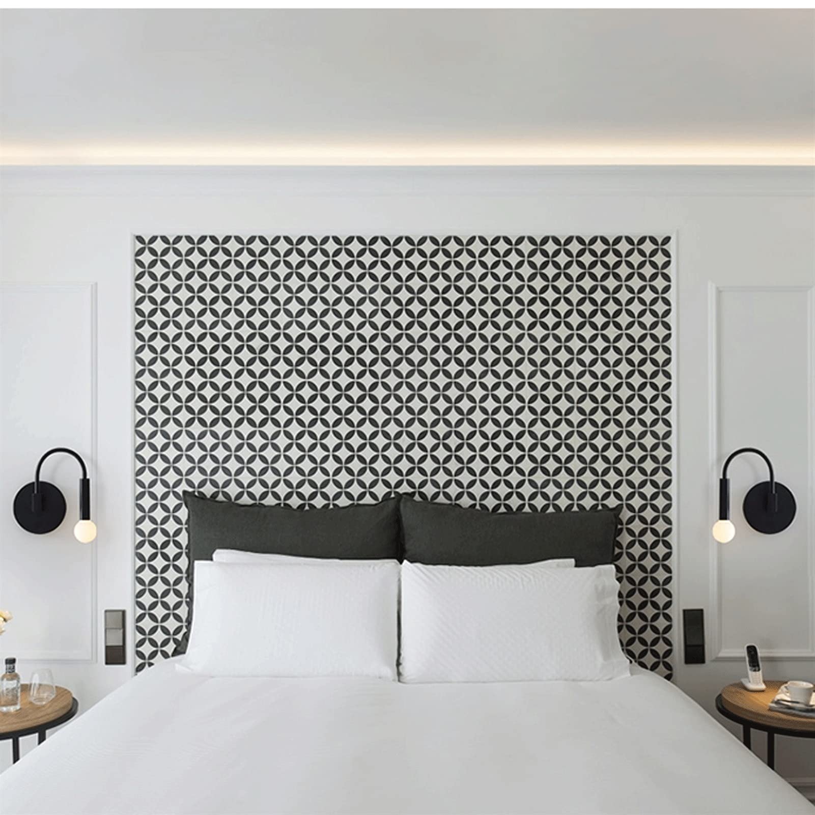 lampa ścienna Nowoczesne światło Nordic Sypialnia Wirniowa Lampa Ściana LED Światło zamontowane na ścianie Hotel nocny Lampa Ścienna Dekoracja Tło Żelaza Ścienne Lampa 10 W Oświetlenie wewnętrzne kink