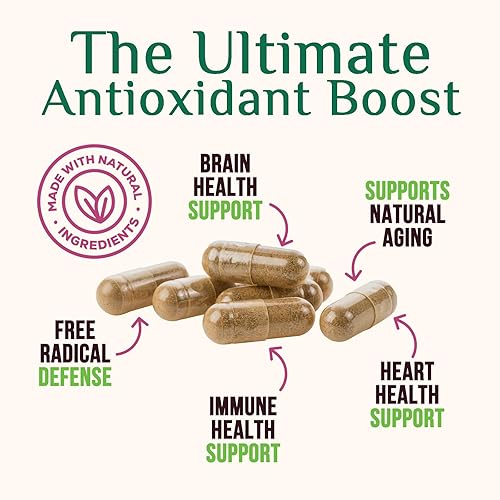 Miniatura 6 de Suplemento de resveratrol de 1800 mg Antioxidantes extra fuertes para un envejecimiento saludable y apoyo inmunológico Salud cardíaca y apoyo