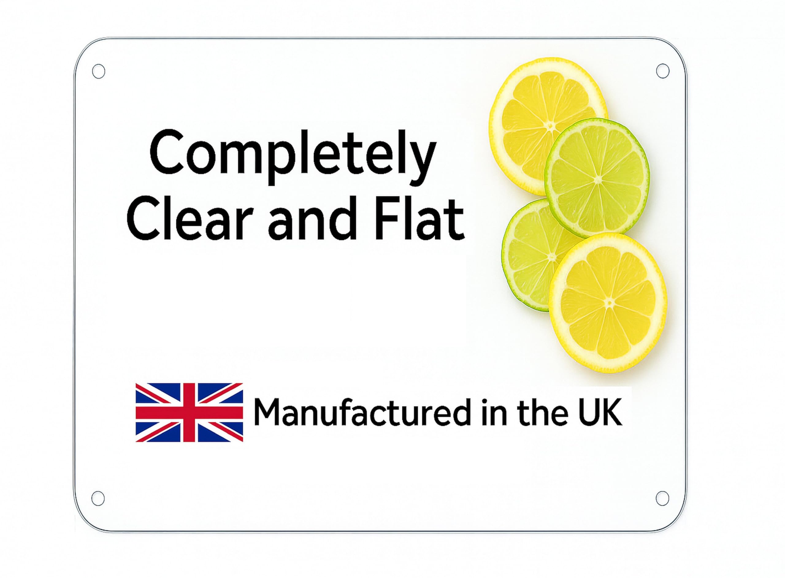 Completely Clear & Flat Float Glass Worktop Saver - by Pearl Glass (30 x 22cm Small)