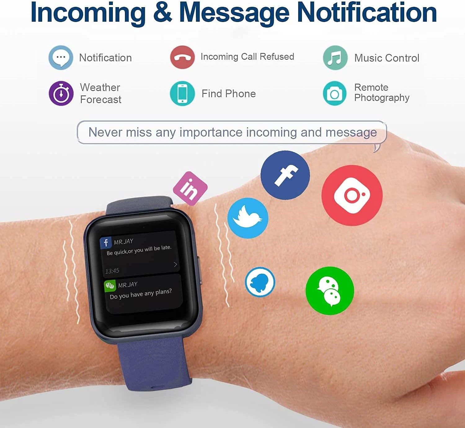 Smart Watch for iPhone/Android/Samsung, 1.69'' Triple-Resistant Smart Watch, 5ATM Waterproof Activity Fitness Tracker with Heart Rate, Blood Pressure, Blood Oxygen Monitor, Watch for Men Women Green