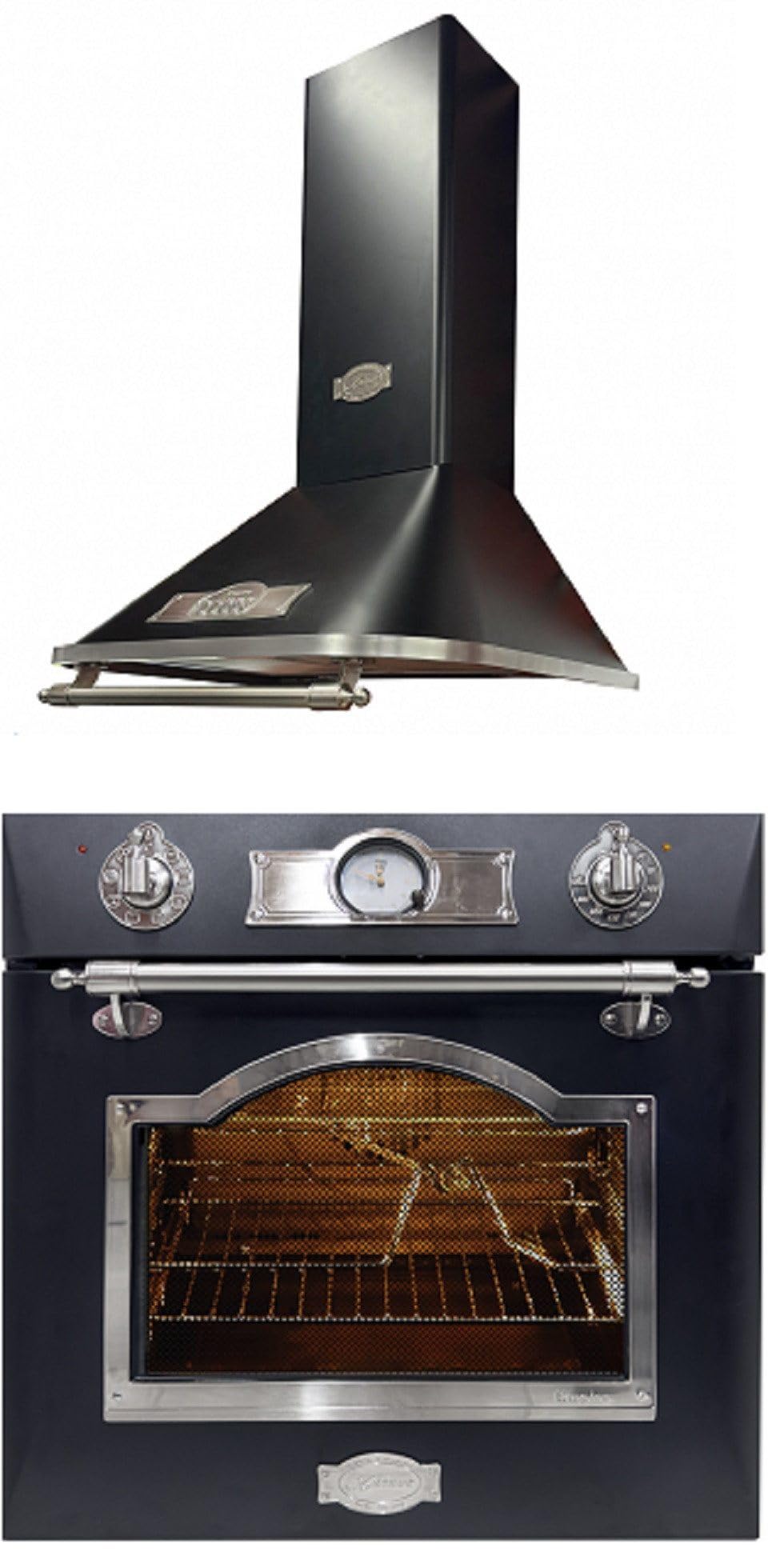 Kaiser Empire EH 6355 Em Sil Einbau Elektrobackofen 60 cm 67 L+ A 6315 Em Sil Eco Dunstabzugshaube 60 cm