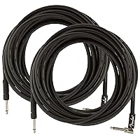 Vista 37 de Fender 10-Foot Professional Instrument Cable, Straight-Angle, Desert Camo - 2 Pack