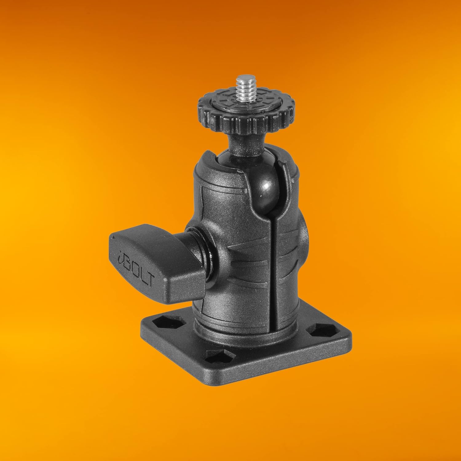 iBOLT 1/4 inch 20 Camera Screw IncrediBOLT AMPS w/ 2 inch Single Socket Arm- Drill Base Mount- Great for Security Cameras, 1/4 inch Screw Accessories, and Cameras up to 2 lbs