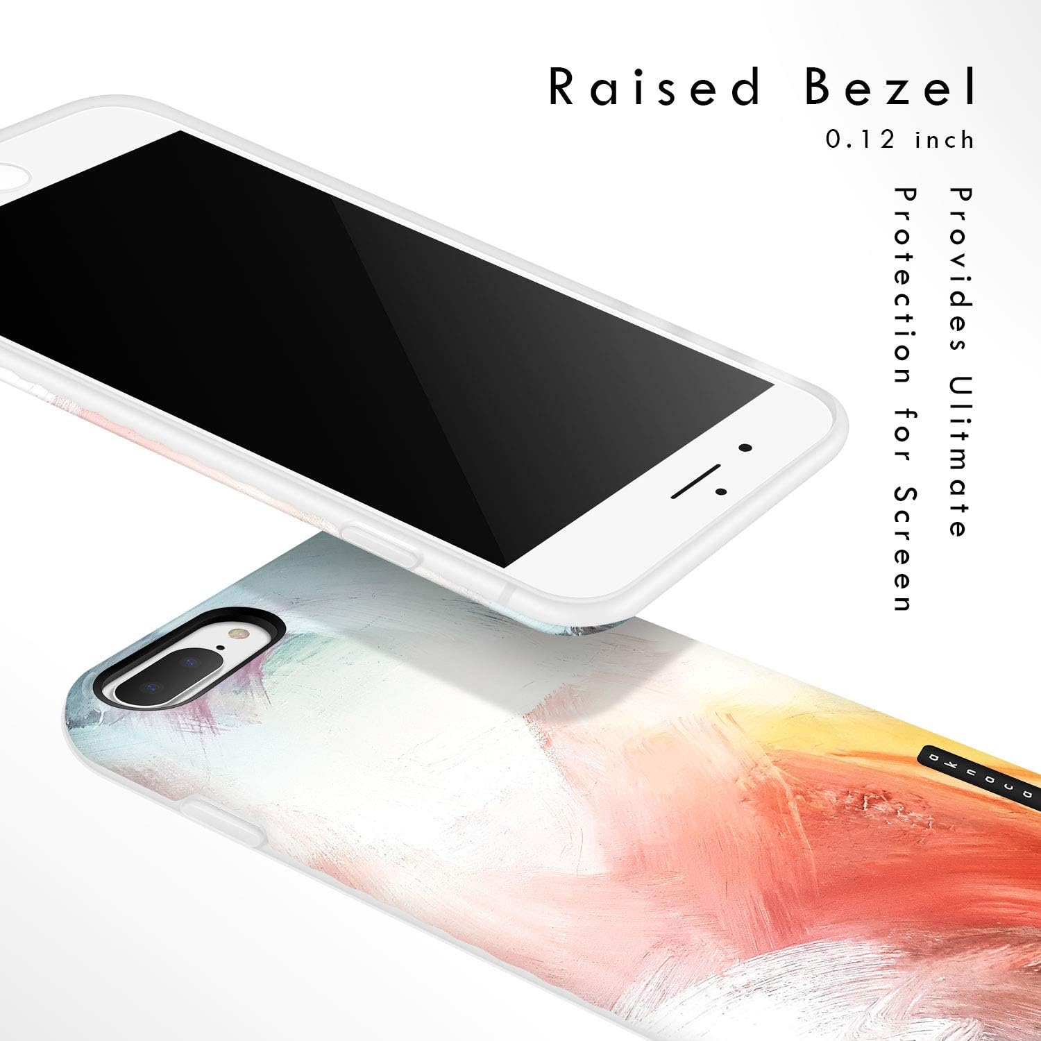 iPhone 8 Plus & iPhone 7 Plus Case Watercolor, Akna Charming Series High Impact Silicon Cover with Full HD+ Graphics for iPhone 8 Plus & iPhone 7 Plus (Graphic 101777-U.S)