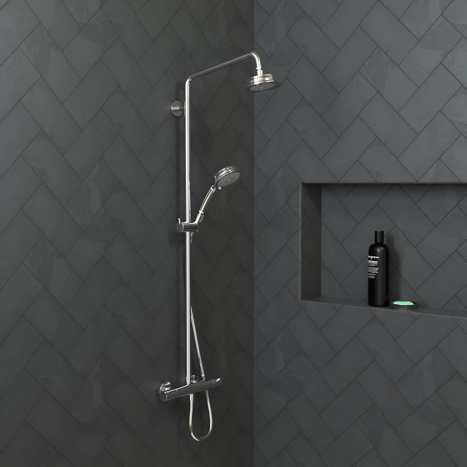 hansgrohe 04072000 Croma C 100 3-Jet Hand Shower, Chrome, one-size
