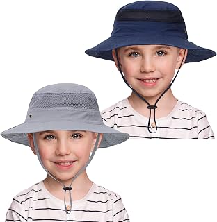 Toddler Sun Hat for Boys Baby Outdoor Sun Protection UPF50+ Girls Cap Wide Brim Summer Beach Bucket Hats