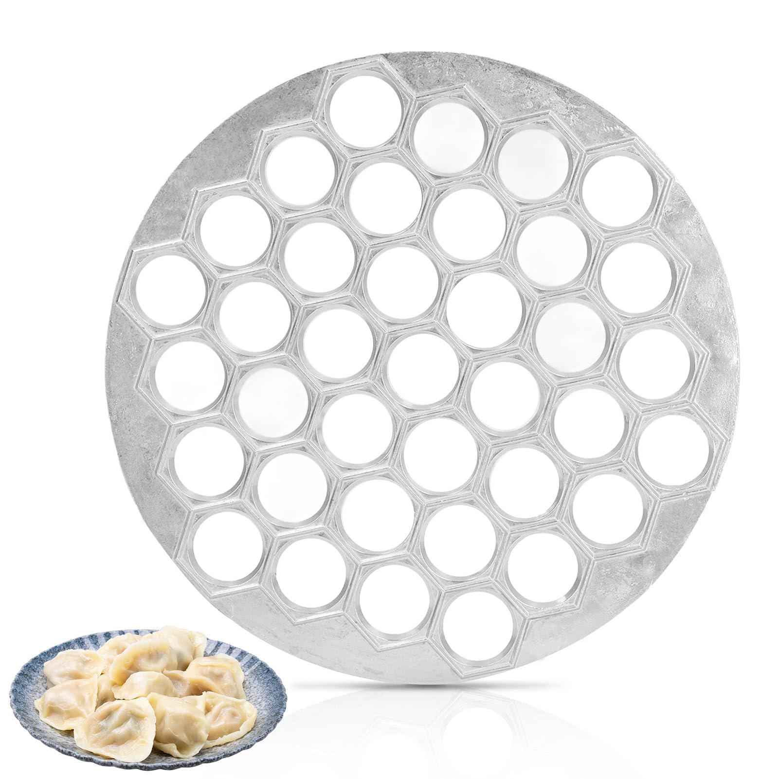 Stampo Per Gnocchi E Pelmeni A 37 Fori - Lega Alluminio - Ravioli Maker 24,6 Cm