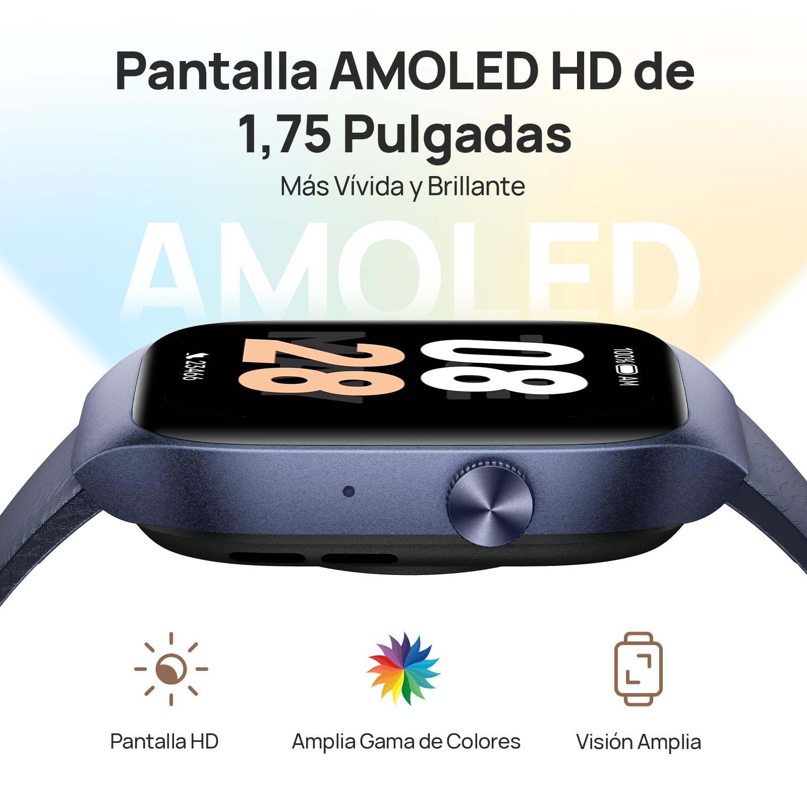 Mibro T2 Reloj Inteligente Hombre Mujer con Llamadas Bluetooth, GPS, Azul | Pantalla AMOLED HD de 1,75'', altímetro, barómetro, Smartwatch Elegante para iOS y Android
