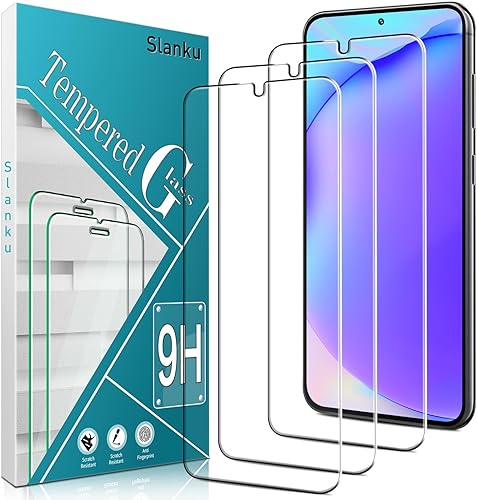 Miniatura 7 de Slanku Paquete de 3 protectores de pantalla para Samsung Galaxy S20 FE, vidrio templado S20 FE 5G, compatible con lector de huellas dactilares, sin