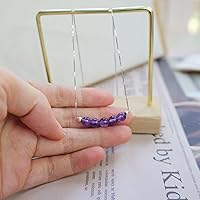 Vista 30 de Crystal Pendant Necklace 925 Sterling Silver Chain Necklace Adjustable Healing Crystal Necklace For Women