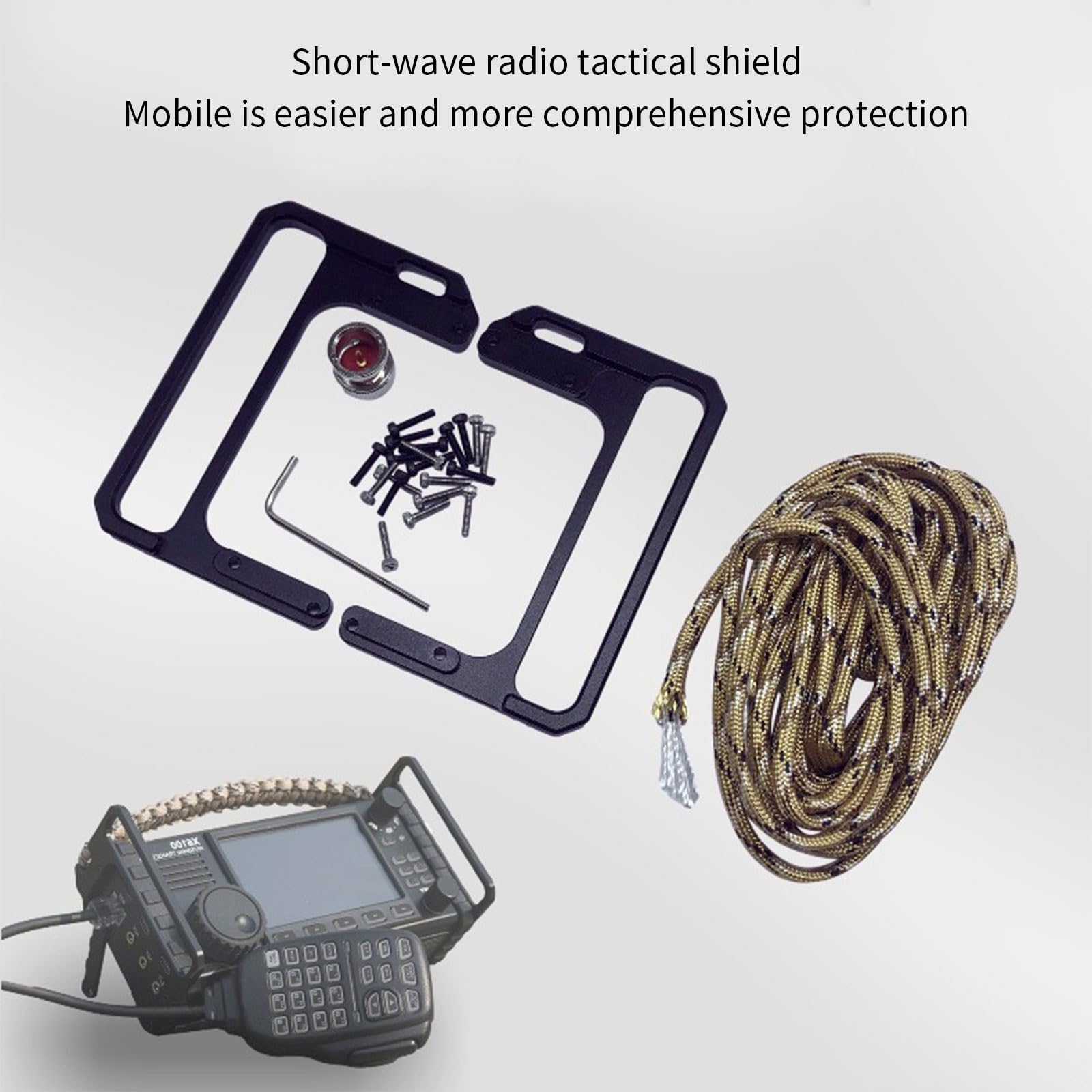 Construcción de aleación de aluminio, soporte de montaje para radio de onda corta X6100, mayor seguridad del dispositivo, fácil instalación, fácil instalación