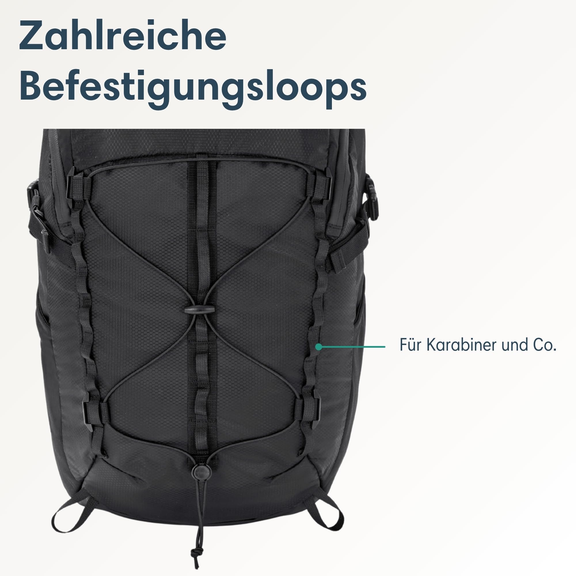 LARKSON Wanderrucksack Damen & Herren - Klint Large - Trekkingrucksack 30L - Wandern, Trekking, Camping, Klettern - Tagesrucksack mit Hüftgurt & Mesh-Polsterung