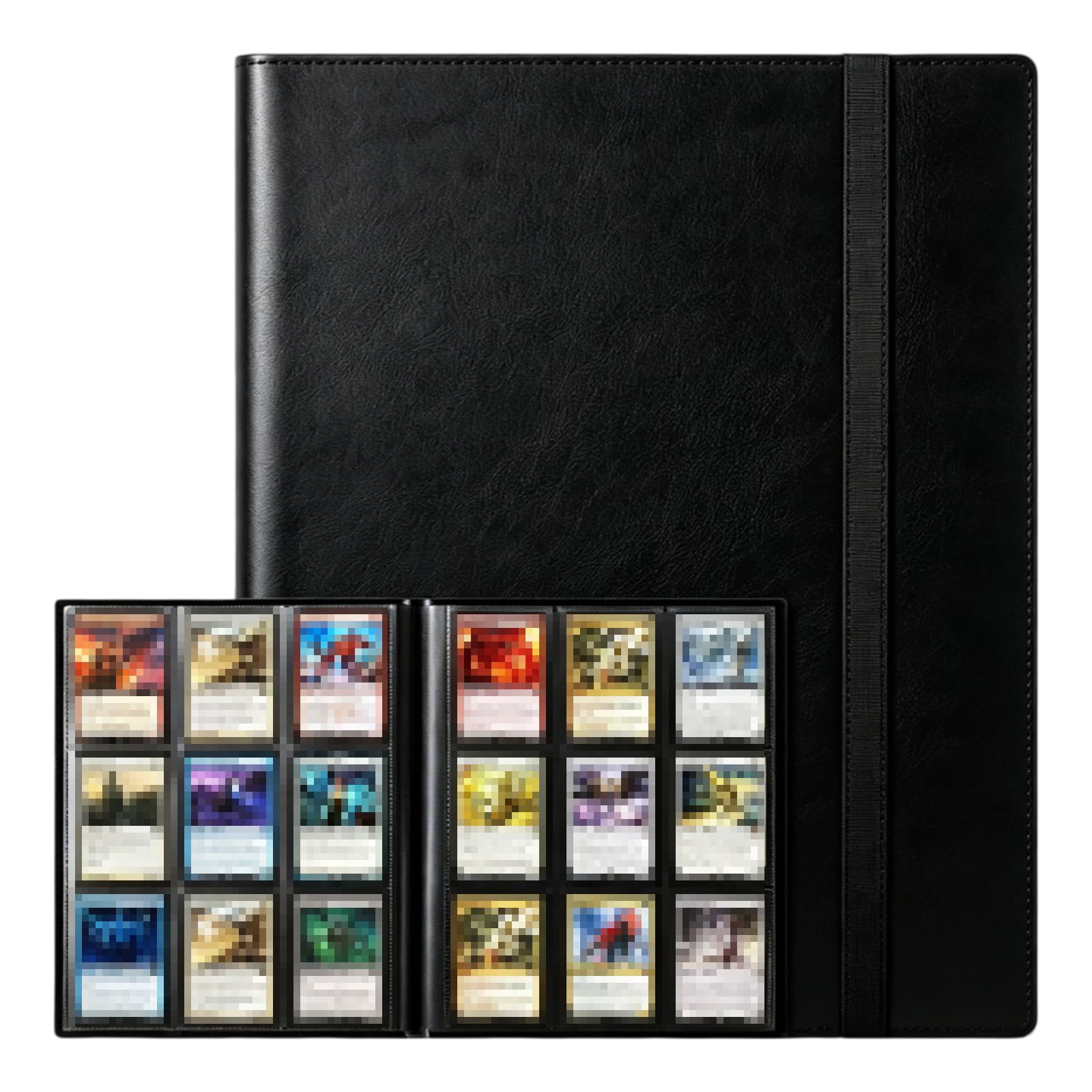 9 Pocket Trading Card Binder, 360 Pockets Side Loading Card Album, Black
