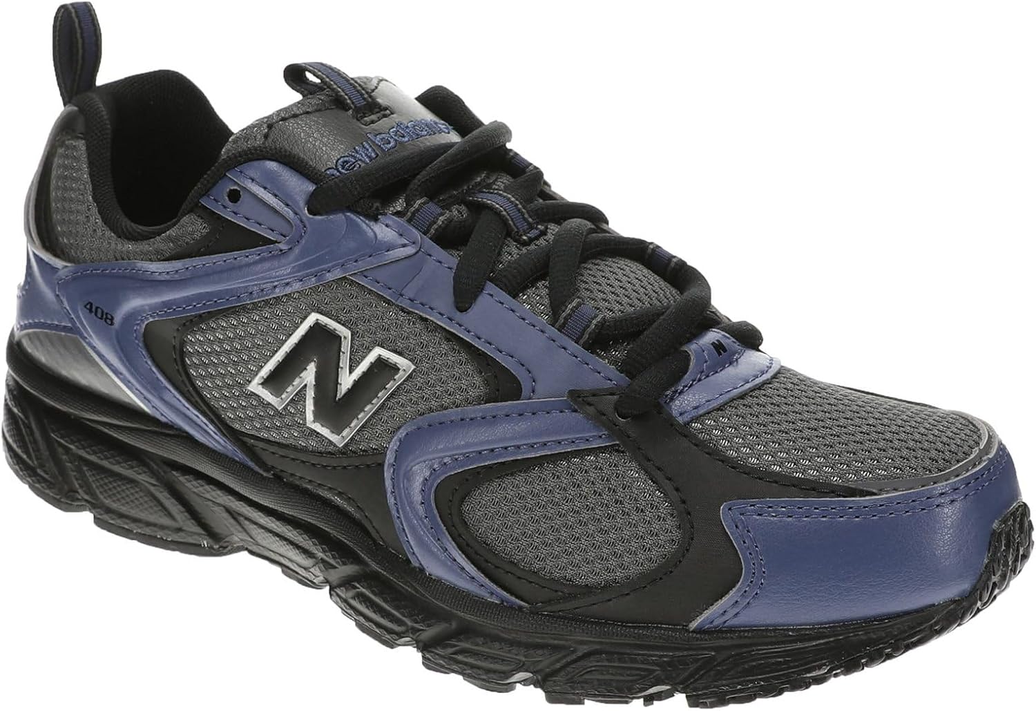New Balance Unisex-Adult 408 Sneaker, Castlerock/Black, Men 11.5 / Women 13