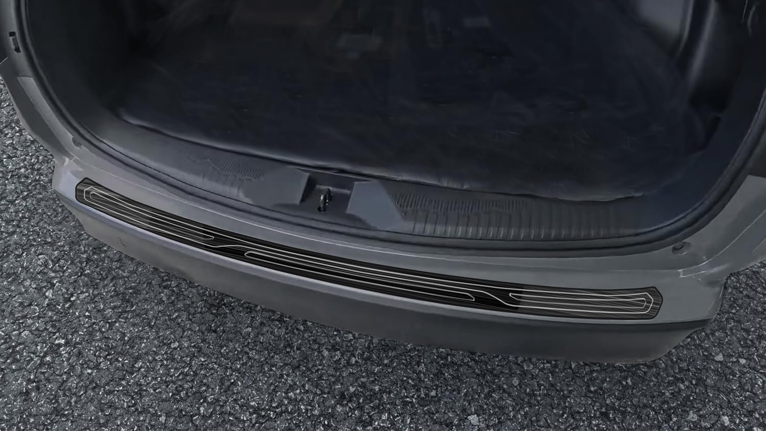 for Subaru Forester 2025 Steel Outer Rear Bumper Guard Plate Cover Trim 1pcs Car Accessories (Black)