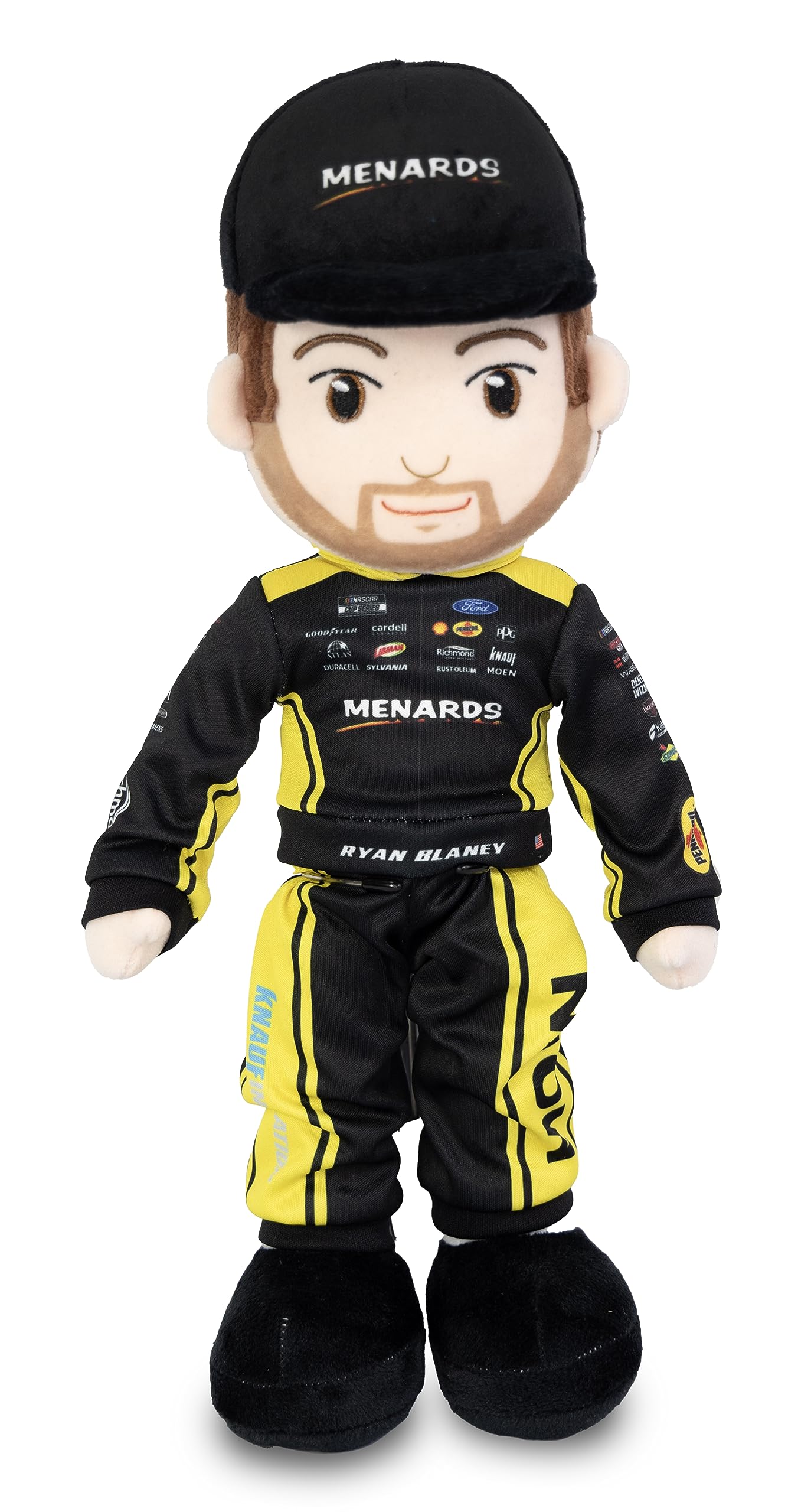 Playtime by EimmieNASCAR-Themed Soft Baby Doll, 14-Inch Plush Racing Rag Doll for Kids, Team Penske Ryan Blaney (Menards) Motorsports Plush Figure, Fabric Stuffed Toy for All Ages