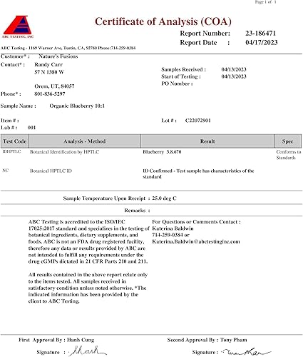 Miniatura 5 de Nutri Suplemento orgánico de granada de arándanos 1300 mg - Con 800 mg de extracto de arándano 101 y 500 mg de extracto de granada 101 - Suplemento