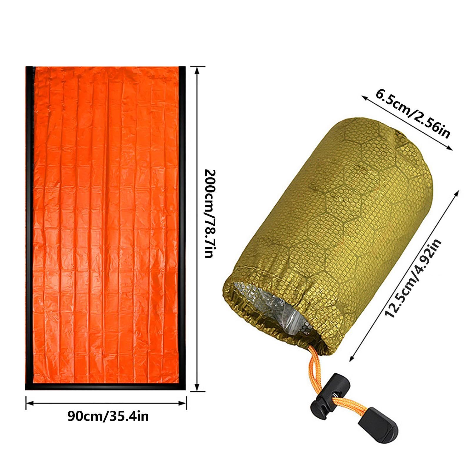 Ristyur Sac de Couchage de Survie imperméable,Sac de Couchage de Survie, Sacs de Couchage pour la Survie, Sacs de Bivouac de Camping, imperméables, Robustes, lége, épais, Portables, Coupe-Vent