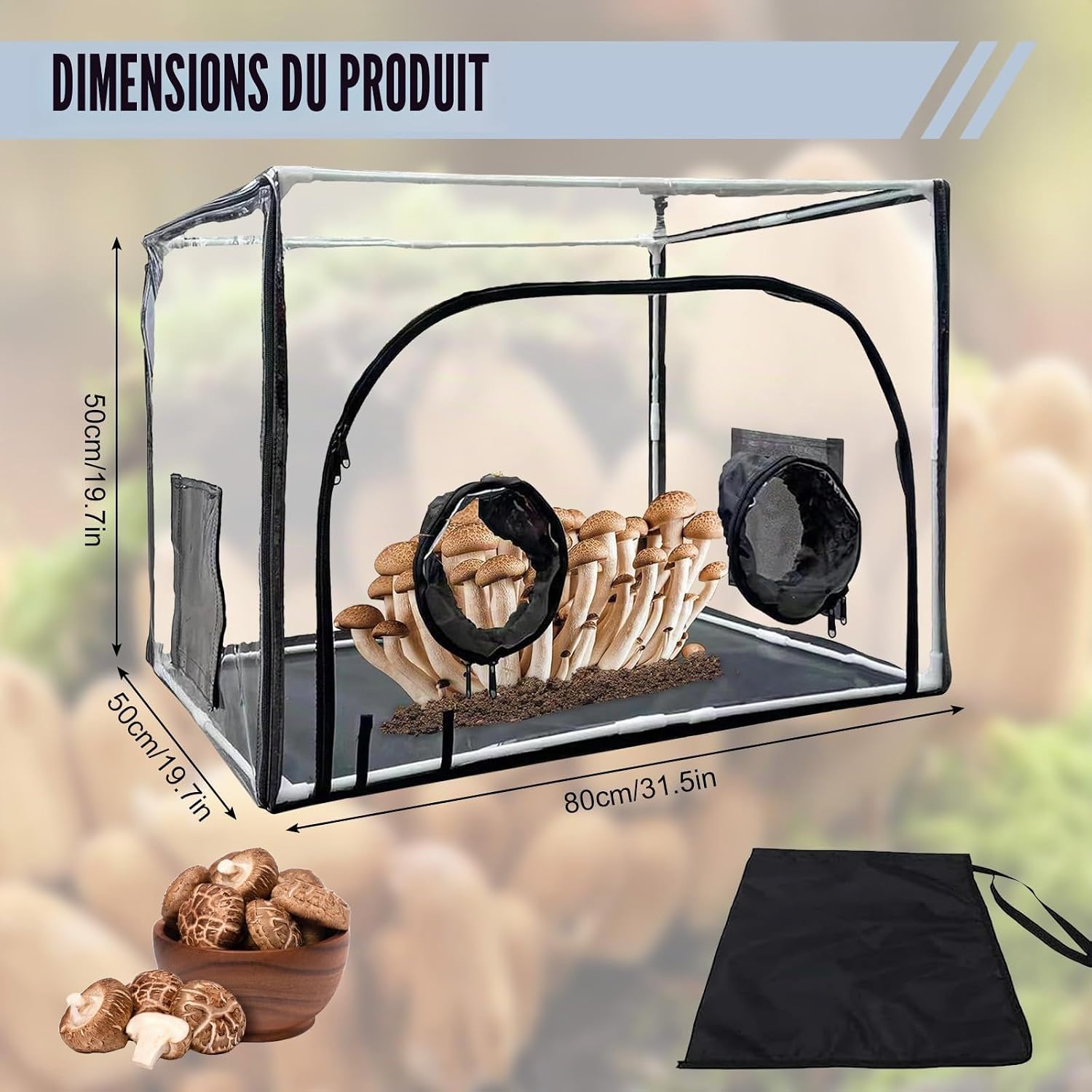 Still Air Box,Champignon Mycologie Hotte Stations de Propagation Kit de Culture,Tente De Culture De Champignons Portable Et Pliable,Boîte de Culture de Chambre de Fructification pour Champignons — vue 6